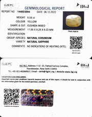 6.58/CT Natural Ceylonese Pukhraj with Govt Lab Certificate-4551